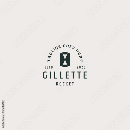 Razor rocket logo vintage - vector