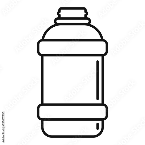 Plastic shaker icon. Outline plastic shaker vector icon for web design isolated on white background