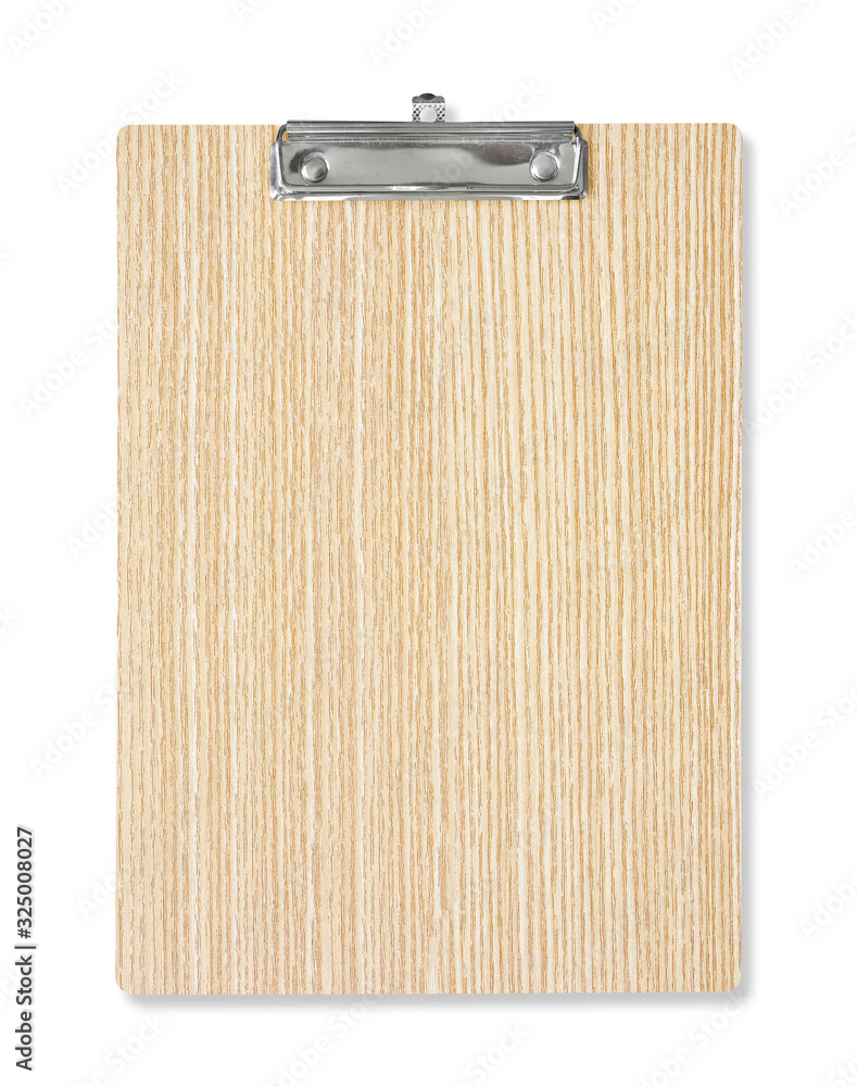 Wooden clipboard isolated on white with clipping path include. Wooden clipboard isolated on white with clipping path include.