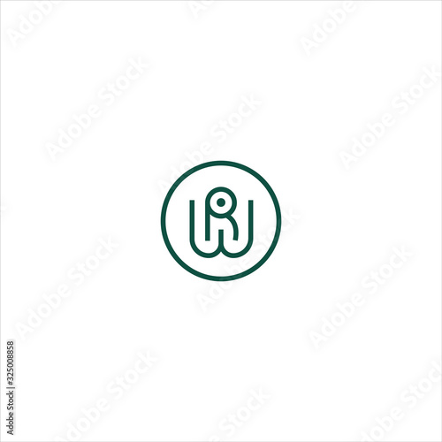 initial letter wr or rw logo vector designst photo