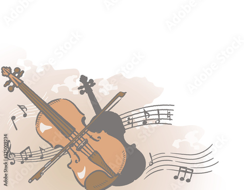 ヴァイオリンがテーマの背景素材