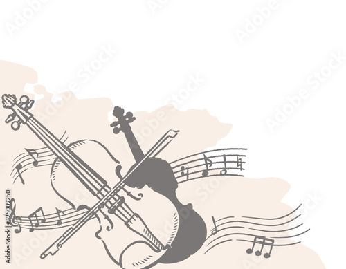 ヴァイオリンがテーマの背景素材