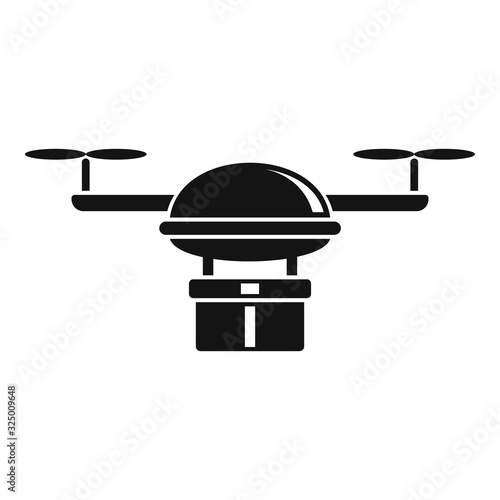 Phone drone delivery icon. Simple illustration of phone drone delivery vector icon for web design isolated on white background