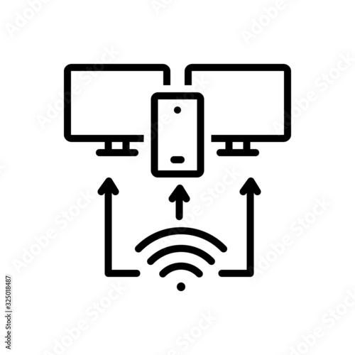 Black line icon for provision