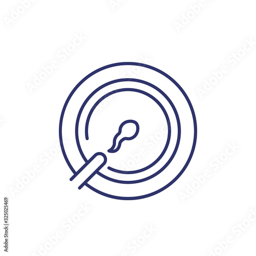 artificial insemination and ifv icon, line