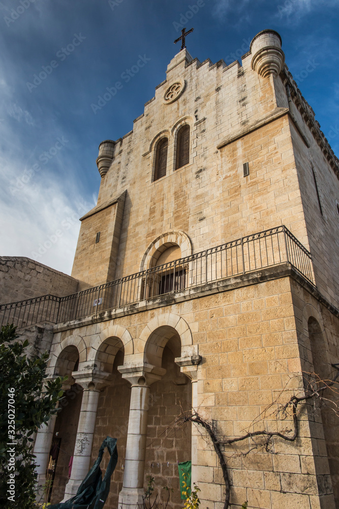 Fototapeta premium Carmel of the holy Child Jesus in Bethlehem. A place related, among others, to the stay of Saint Mary of Jesus Crucified