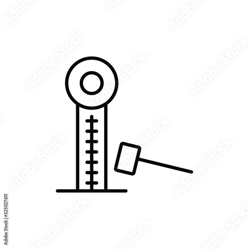 High striker attraction with big hammer
