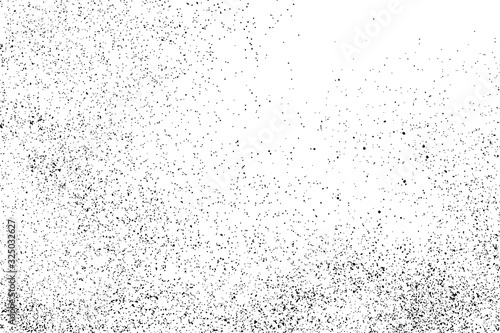 Black Grainy Texture Isolated On White Background. Dust Overlay. Dark Noise Granules. Digitally Generated Image. Vector Design Elements, Illustration, Eps 10.