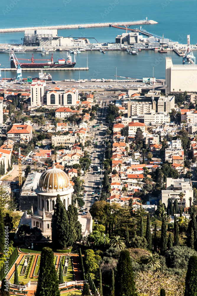 View of Haifa from the hill.