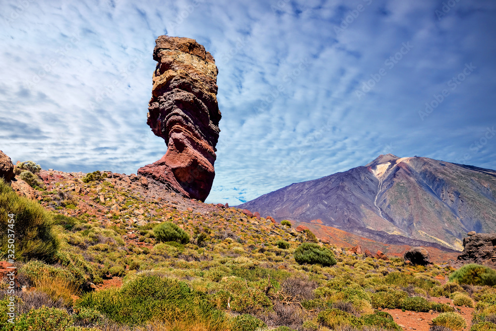 beautiful landscape with the Teide volcano on the island of Tenerife