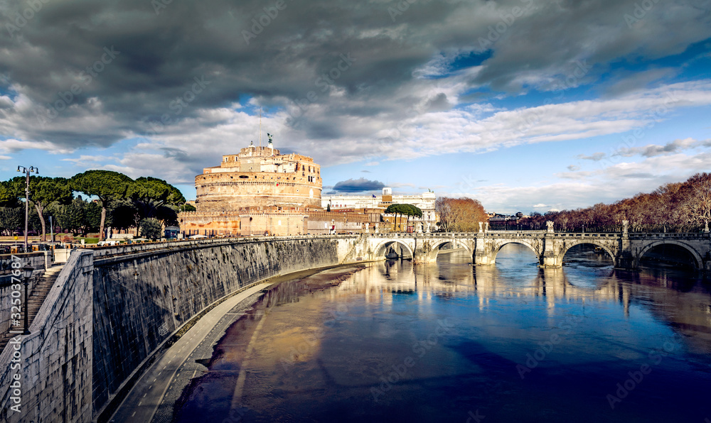 panoramic view of rome italy