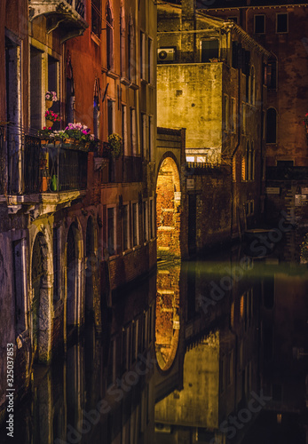 narrow street in venice italy
