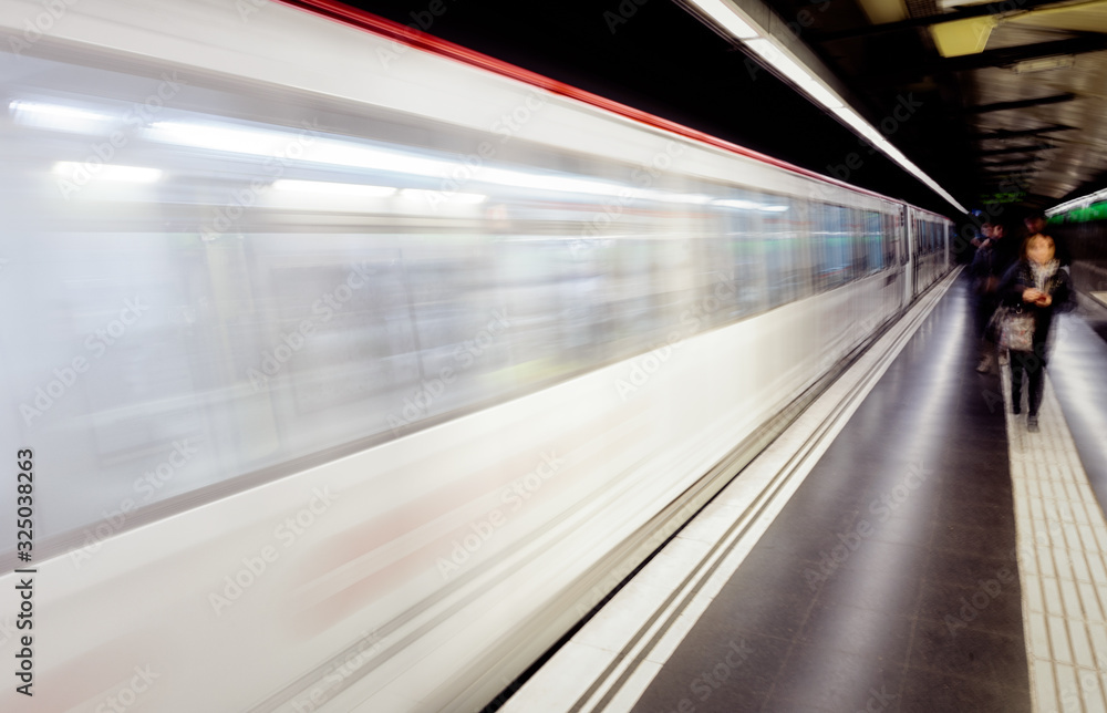 escalator in subway station