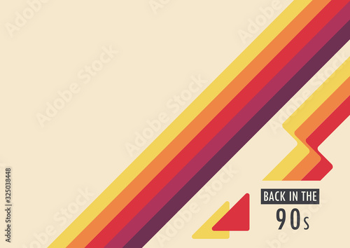 Abstract retro background back in the 90s
