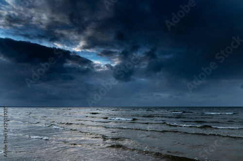 Gulf of Riga, Baltic sea in gray february day. © Janis Smits