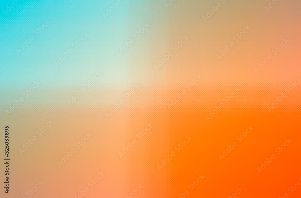 Abstract illustration of blue, orange through the tiny glass background