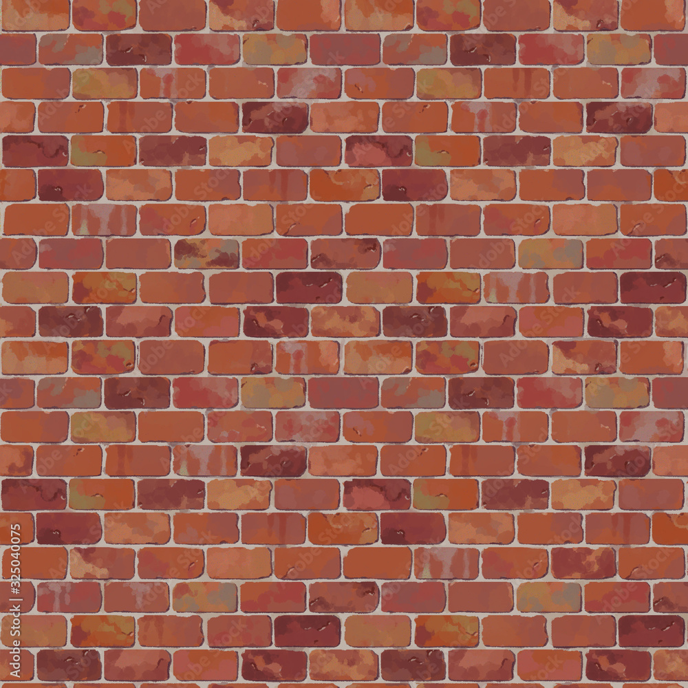 Fototapeta premium 手描き風 レンガ 煉瓦 背景 画像素材
