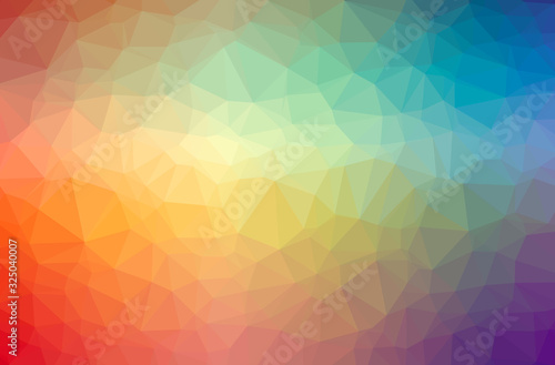 Illustration of abstract Blue  Orange  Pink  Red horizontal low poly background. Beautiful polygon design pattern.