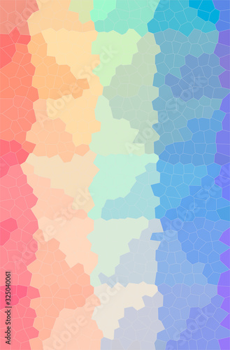 Abstract illustration of blue, purple and red Small Hexagon background