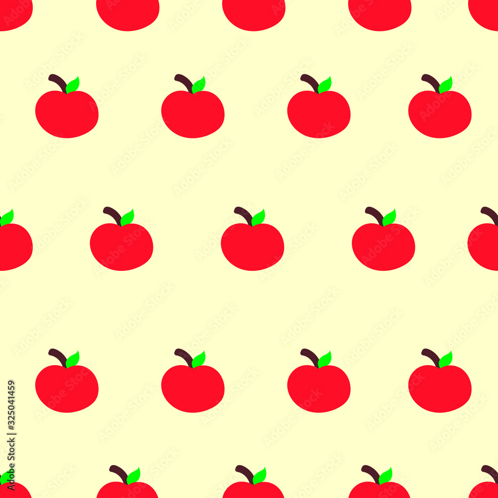 seamless pattern cute apples with emoticon seamless pattern cute apples with emoticon