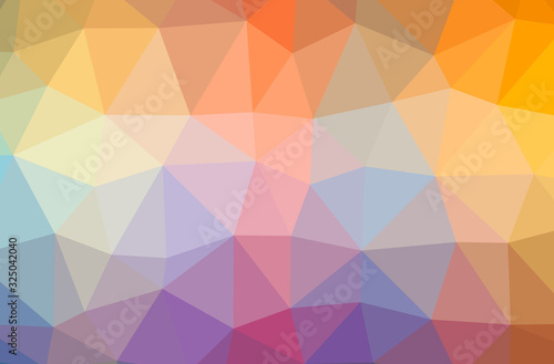 Illustration of abstract Orange  Yellow horizontal low poly background. Beautiful polygon design pattern.