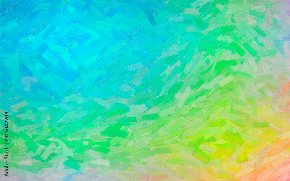 Nice abstract illustration of pink, green and blue Oil painting. Good background for your prints.