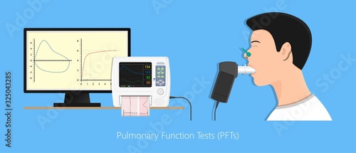 pulmonary lung medical pulmonary function test measure diagnostic treat cardiopulmonary total capacity TLC bullous emphysema PFT asbestos fibers
