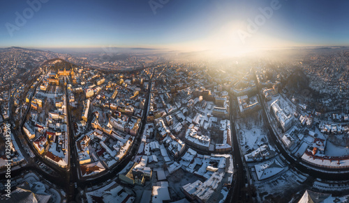 Panorama of Chernivtsi, Ukraine photo