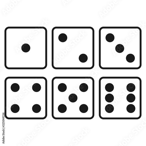 dice set Vector icon simple design