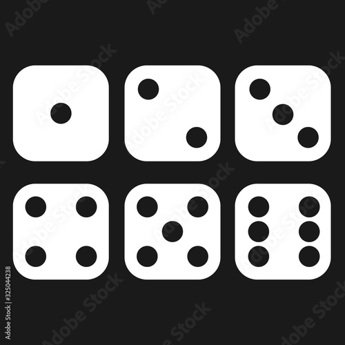Fotografie dice set Vector icon simple design