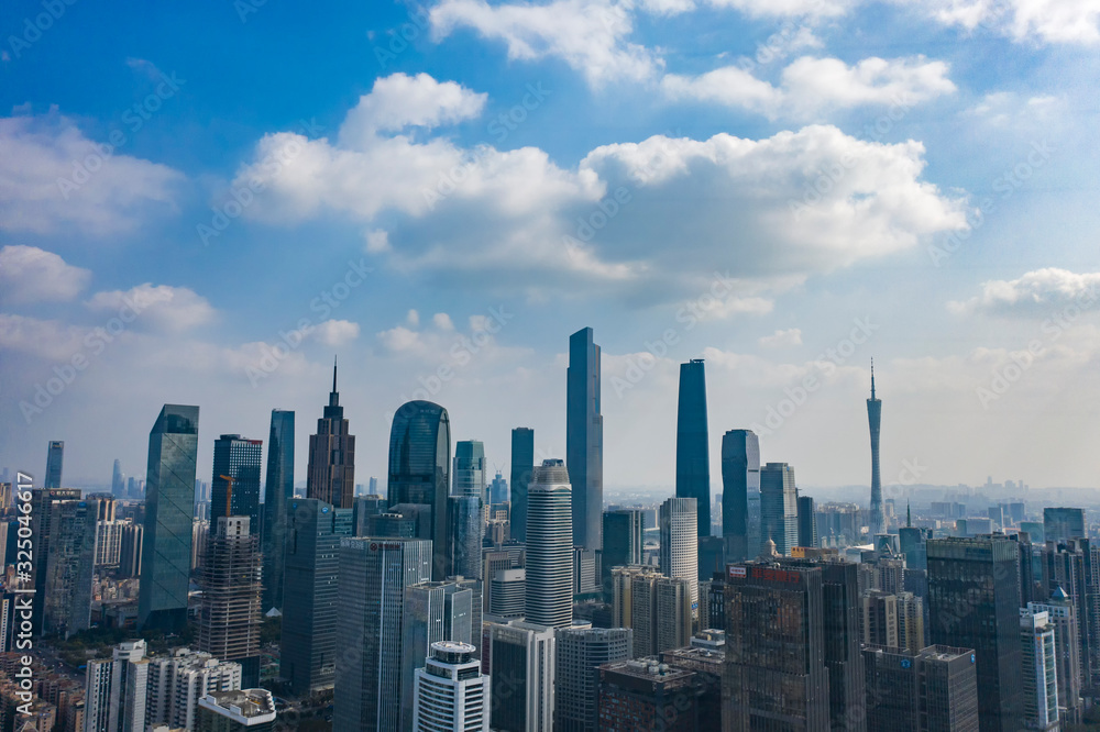 Guangzhou city skyline, China