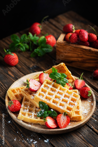 Homemade sweet waffle