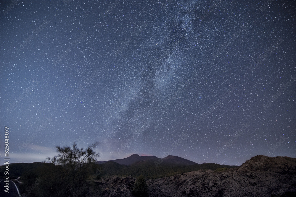 Milky Way on Mount Etna