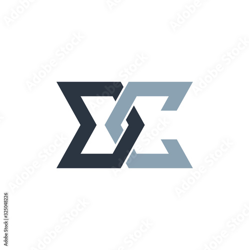 concept of the letters D, C for sports and automotive