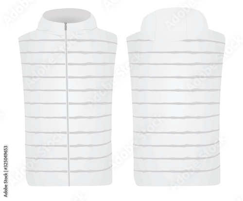 White vest with cap. vector illustration