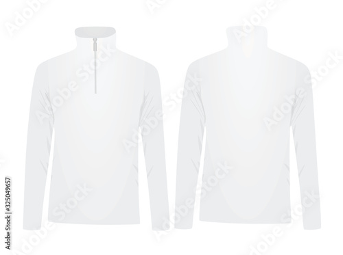 White fleece long sleeve. vector