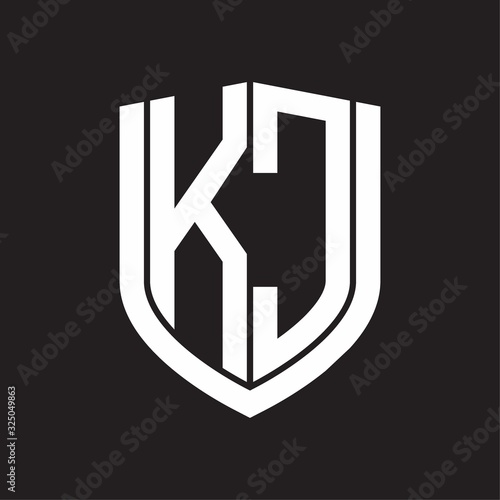 Free Download KC Logo monogram with emblem shield design isolated on black background - GFXLoad