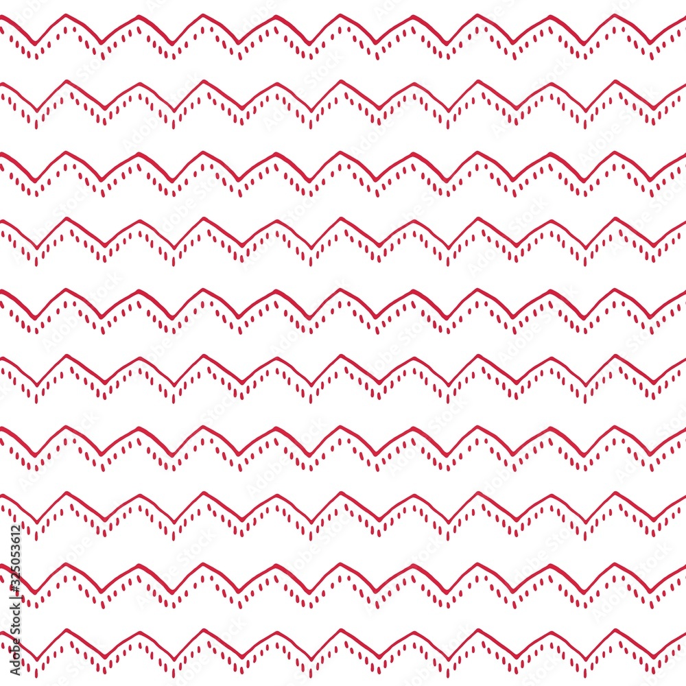 Naklejka premium Seamless abstract pattern design hand, art drawing.