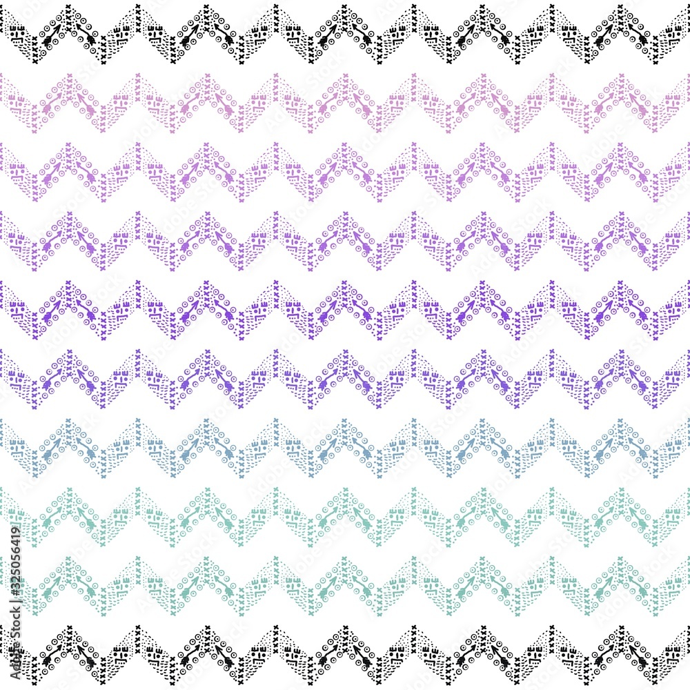 Abstract seamless pattern background design, zig ethnic.