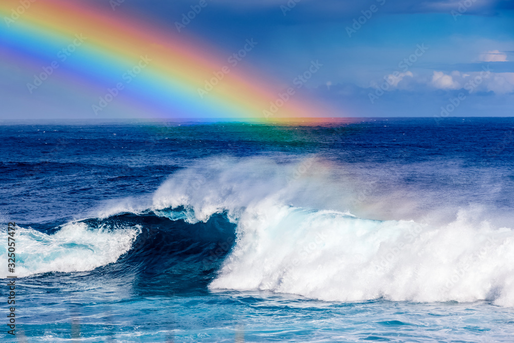 Fototapeta premium Arc-en-ciel en mer