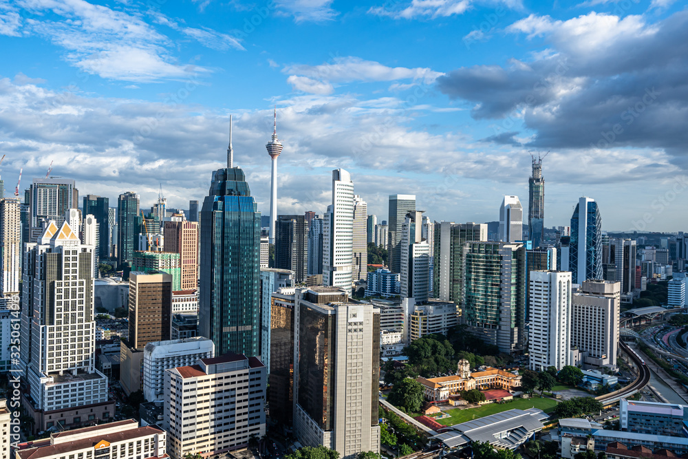 Obraz premium city skyline in kuala lumpur