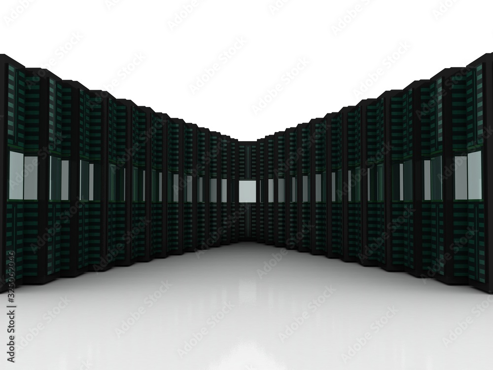 Obraz premium 3d rendering Database storage data base