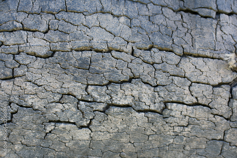 Fototapeta premium Black old tire rubber background texture with cracks