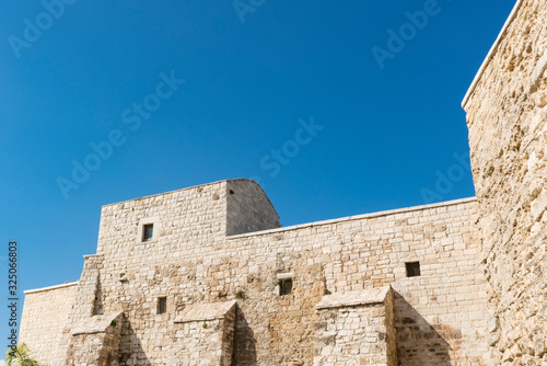 Swabian castle, city wall in Trani, Italy