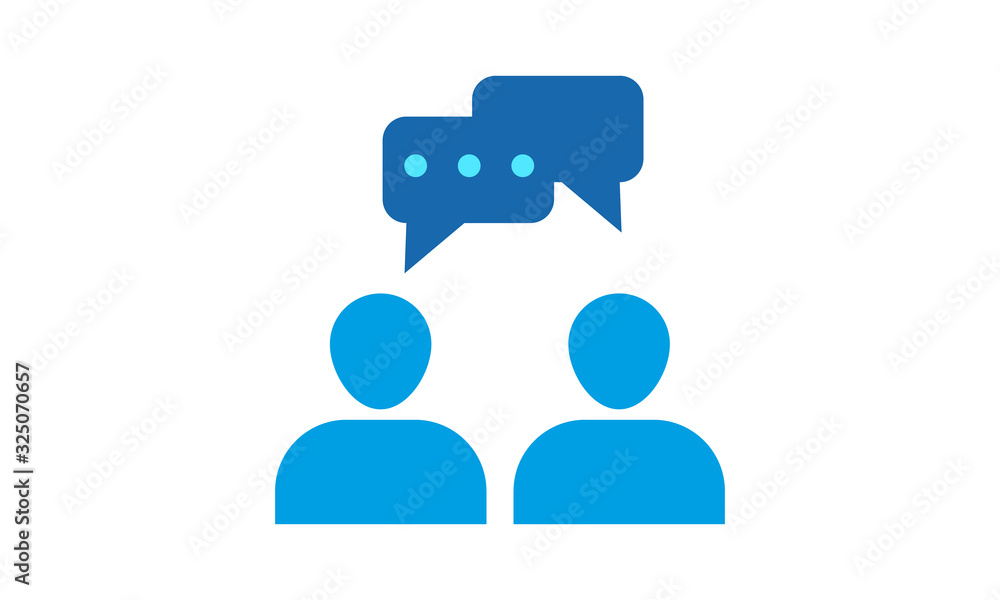 Flat communication chat icon for messaging and conversation concepts Flat communication chat icon for messaging and conversation concepts