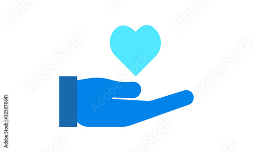 Heart charity icon for donations and altruistic causes