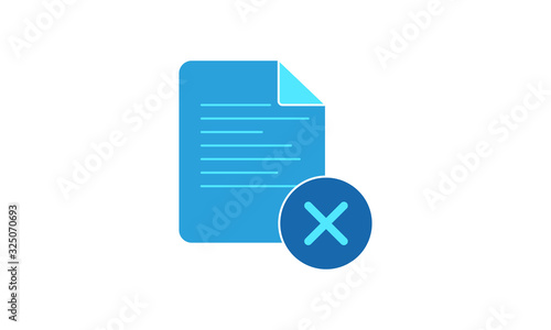 Document reject icon for declined submissions or applications