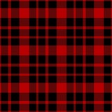 Tartan seamless plaid pattern illustration in black and red combination for textile design