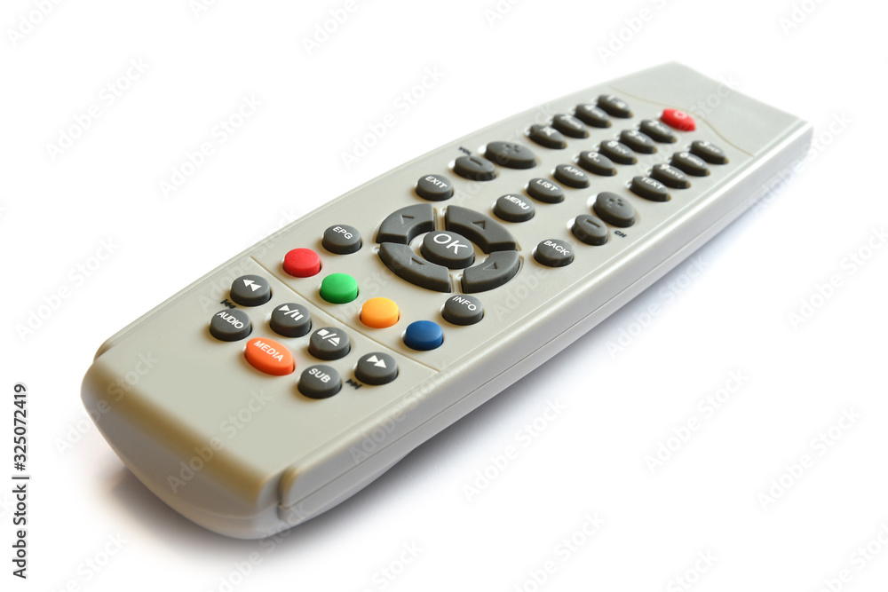 TV remote control isolated on white background TV remote control isolated on white background