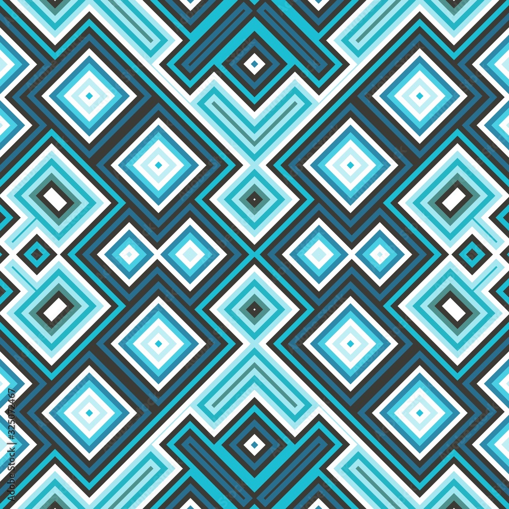 Modern bright geometric seamless pattern. Imposing colorful infinite backdrop